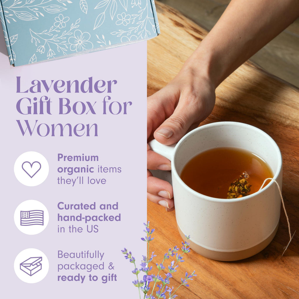 Lavender Spa Gift Box | Candle, Bath Bomb, Herbal Tea & Dried Florals