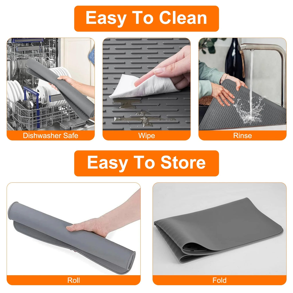 1Pc 27.95X19.69In Electric Stove Cover Silicone Stove Mat Glass Stove Top Protector 464 Fahrenheit Heat Resistant Dishwasher Safe Waterproof