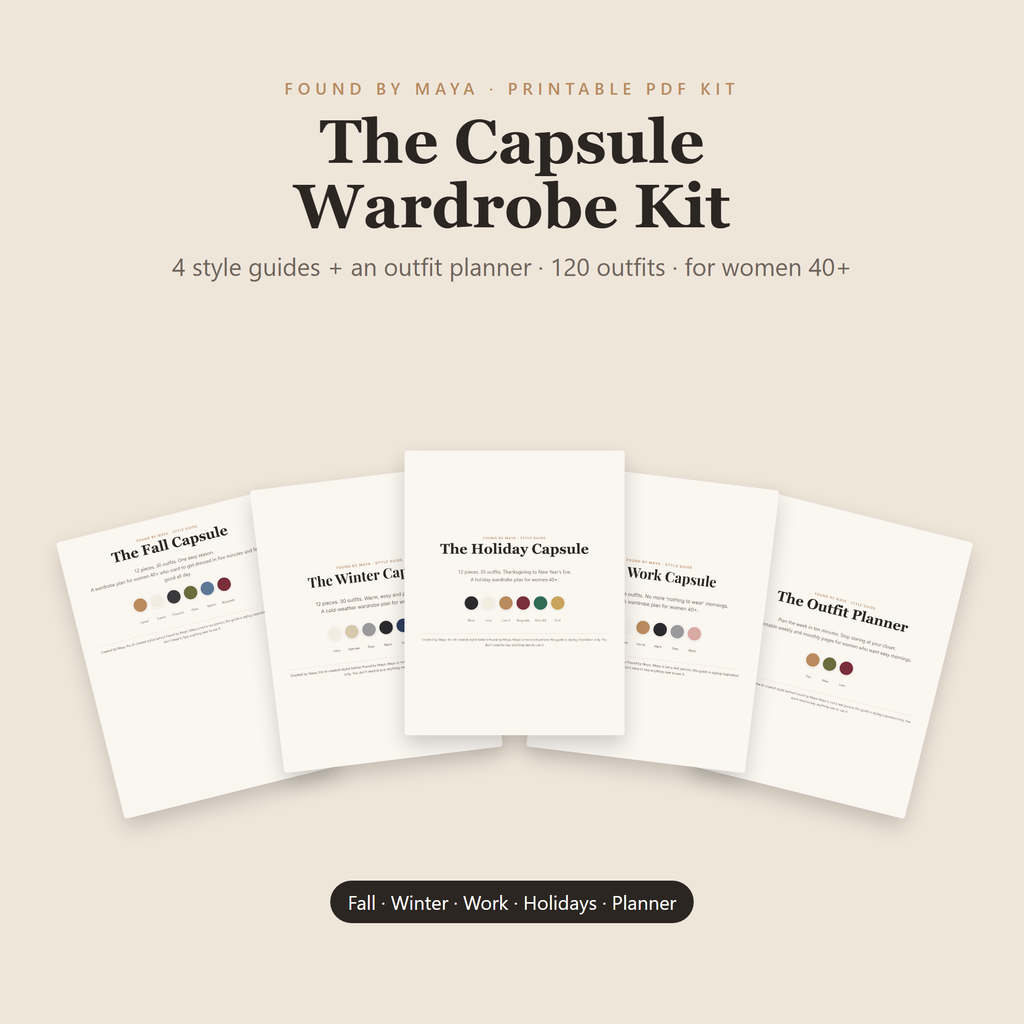 The Capsule Wardrobe Kit: 4 Style Guides + Outfit Planner for Women 40+ (Fall, Winter, Work, Holiday)