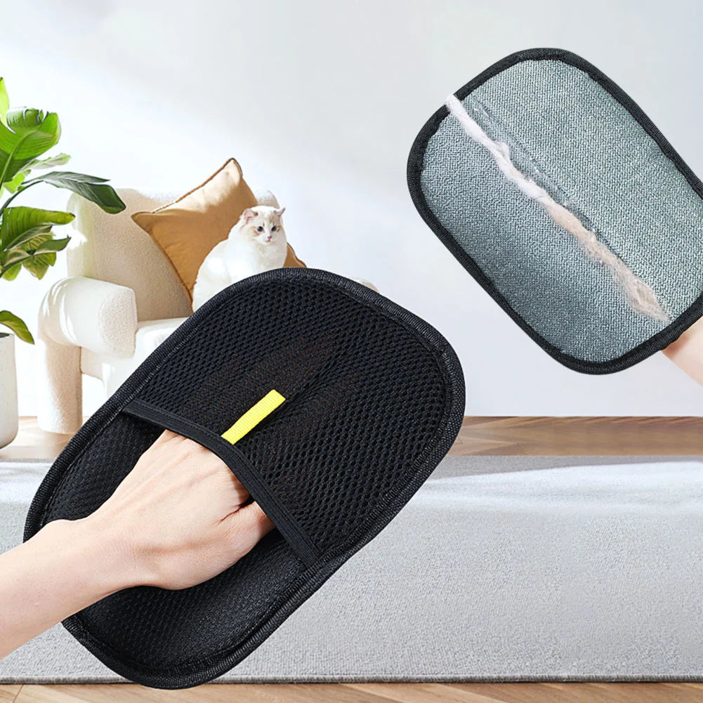Pet Hair Remover Mitt Pet Hair Remover Gloves Deshedding Brush Glove for Dog Cat Rabbit with Long Short Curly Hair