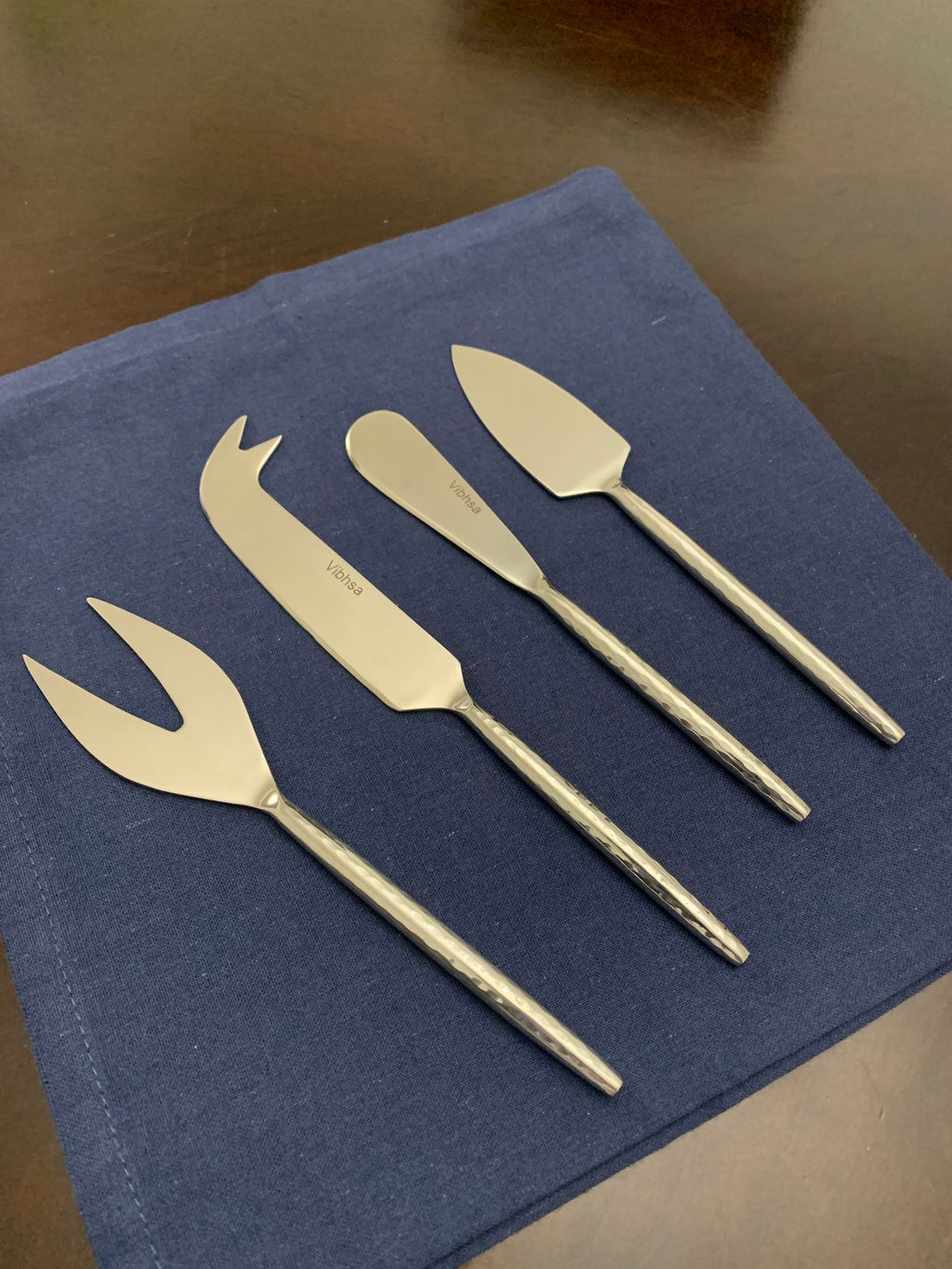 Stainless Steel Cheese Serving Set - 4 Pieces