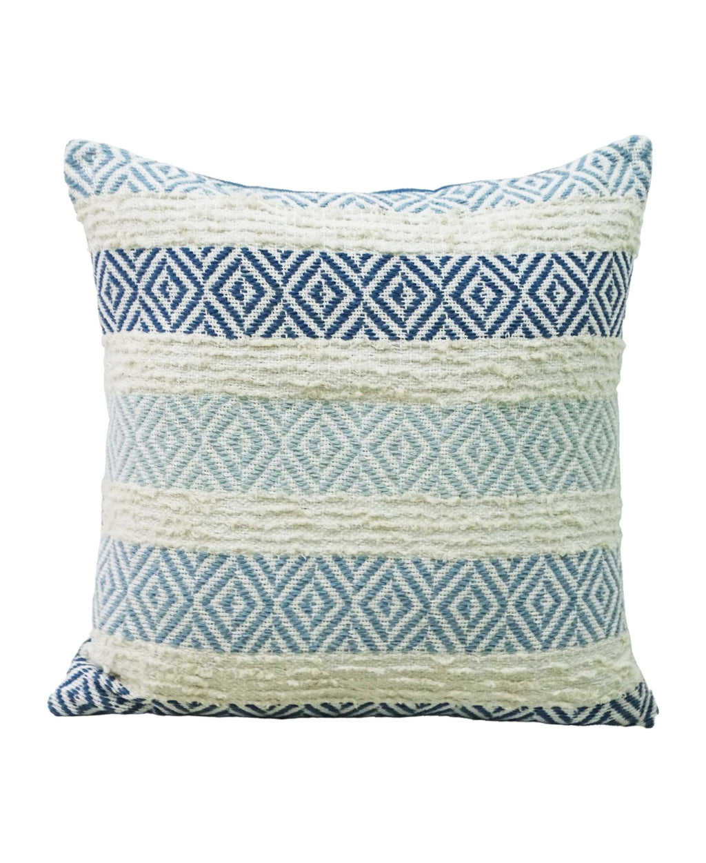 Handwoven Cotton Stripe Throw Pillow - 20 × 20 in, Insert Included