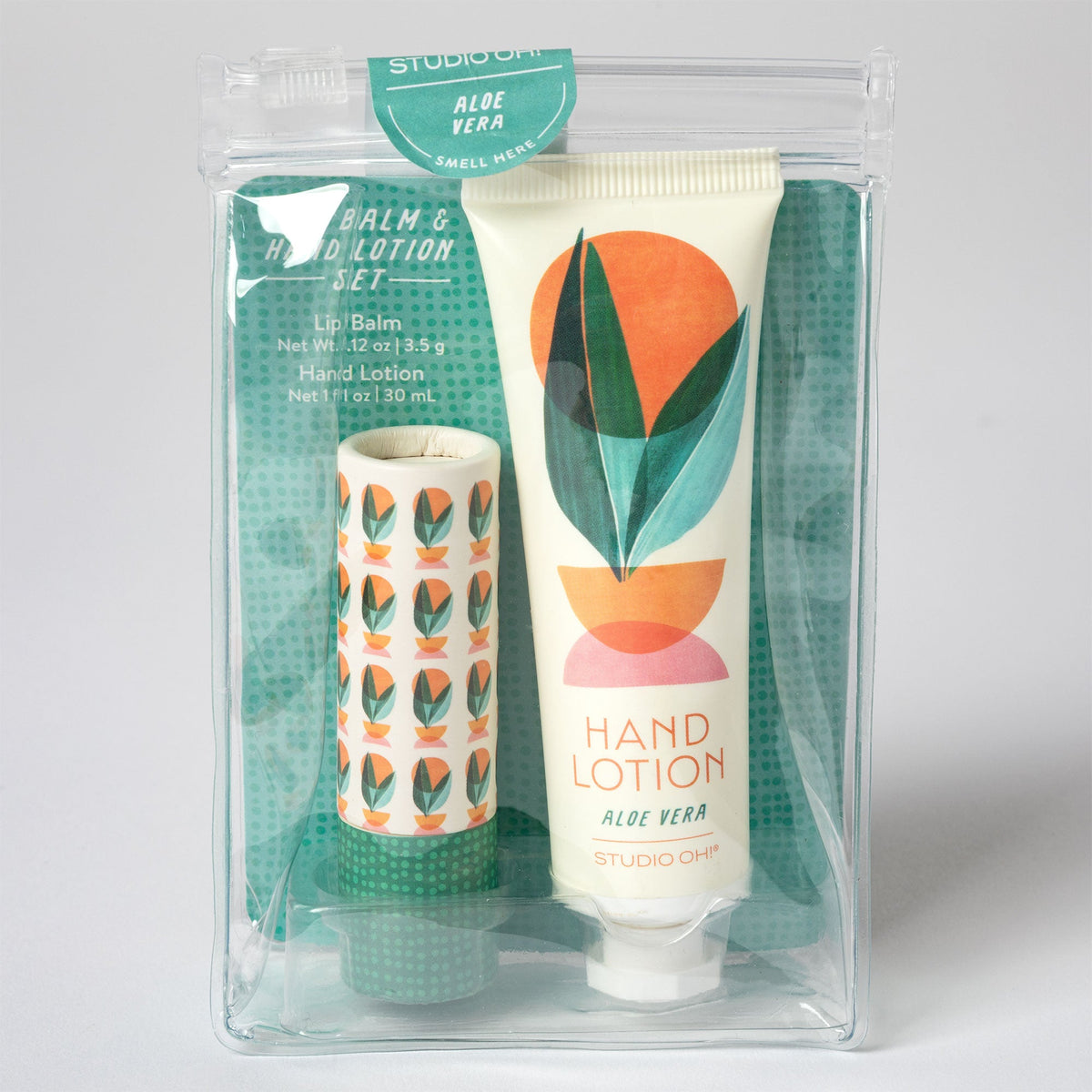 Hand Lotion & Lip Balm Gift Set | Aloe Vera Travel Pouch, Stocking Stuffer
