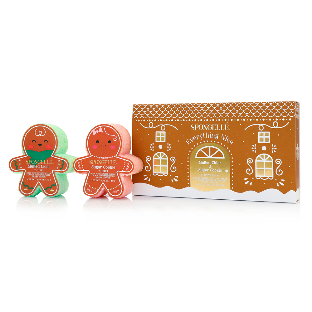 Spongellé Everything Nice Holiday Gingerbread Gift Set