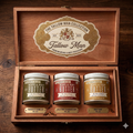 Men's Beard & Body Butter Gift Set, 3 Scents, Bay Rum & Tobacco Vanilla (Tallow Man)