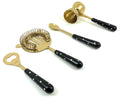 Gold & Black 4-Piece Bar Tool Set