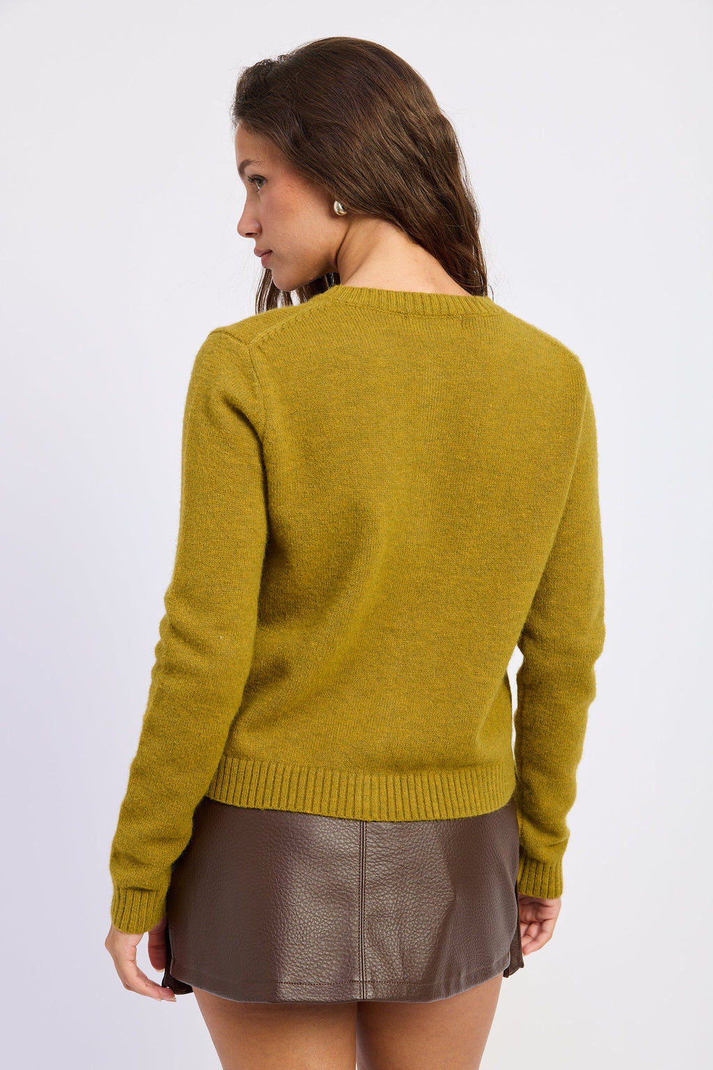 Evora Button-Up Cardigan - Moss