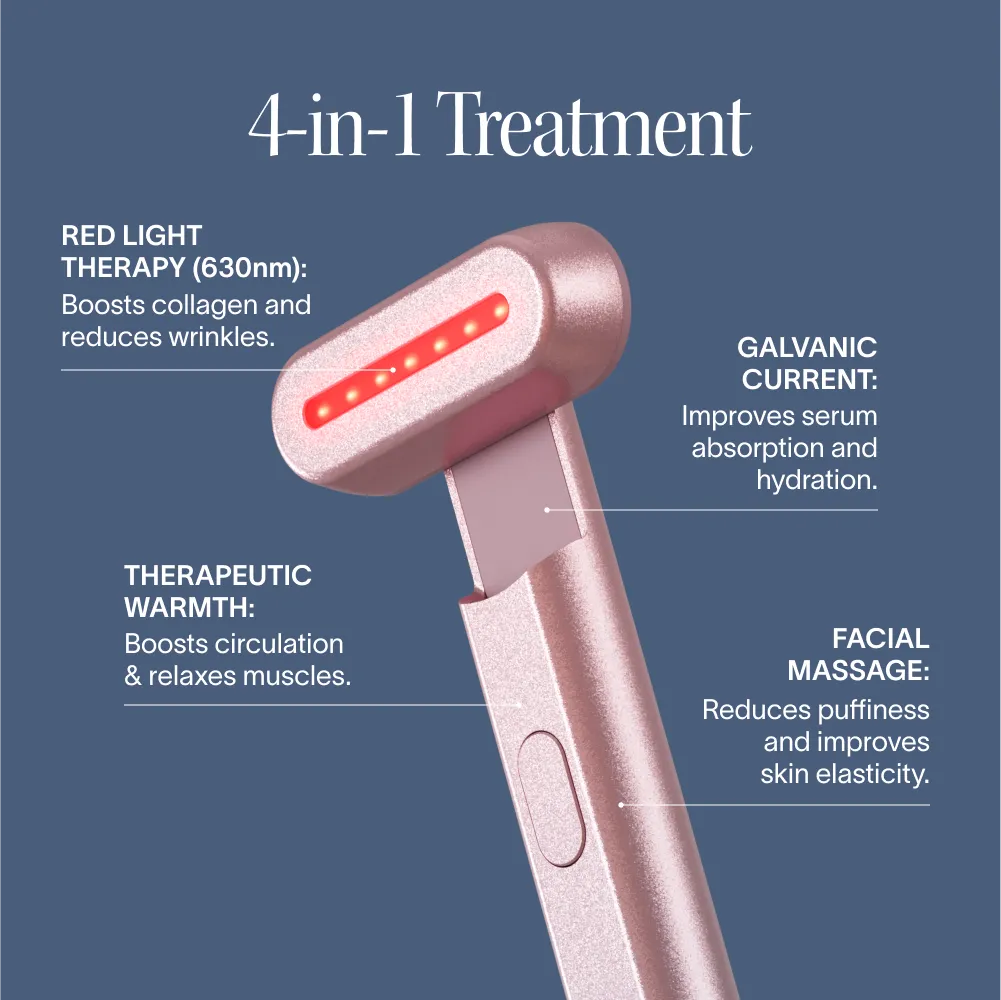 Solawave 4-in-1 Red Light Therapy Wand & Activating Serum Kit