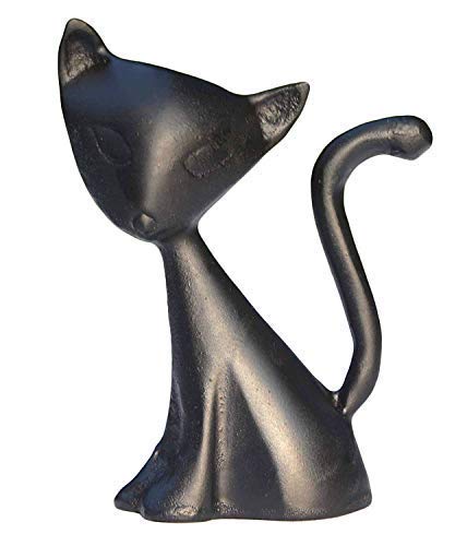 Black Cat Ring Holder with Padded Base