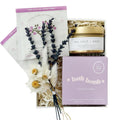 Lavender Spa Gift Box: Candle, Bath Bomb, Herbal Tea & Dried Florals by Zamzamas