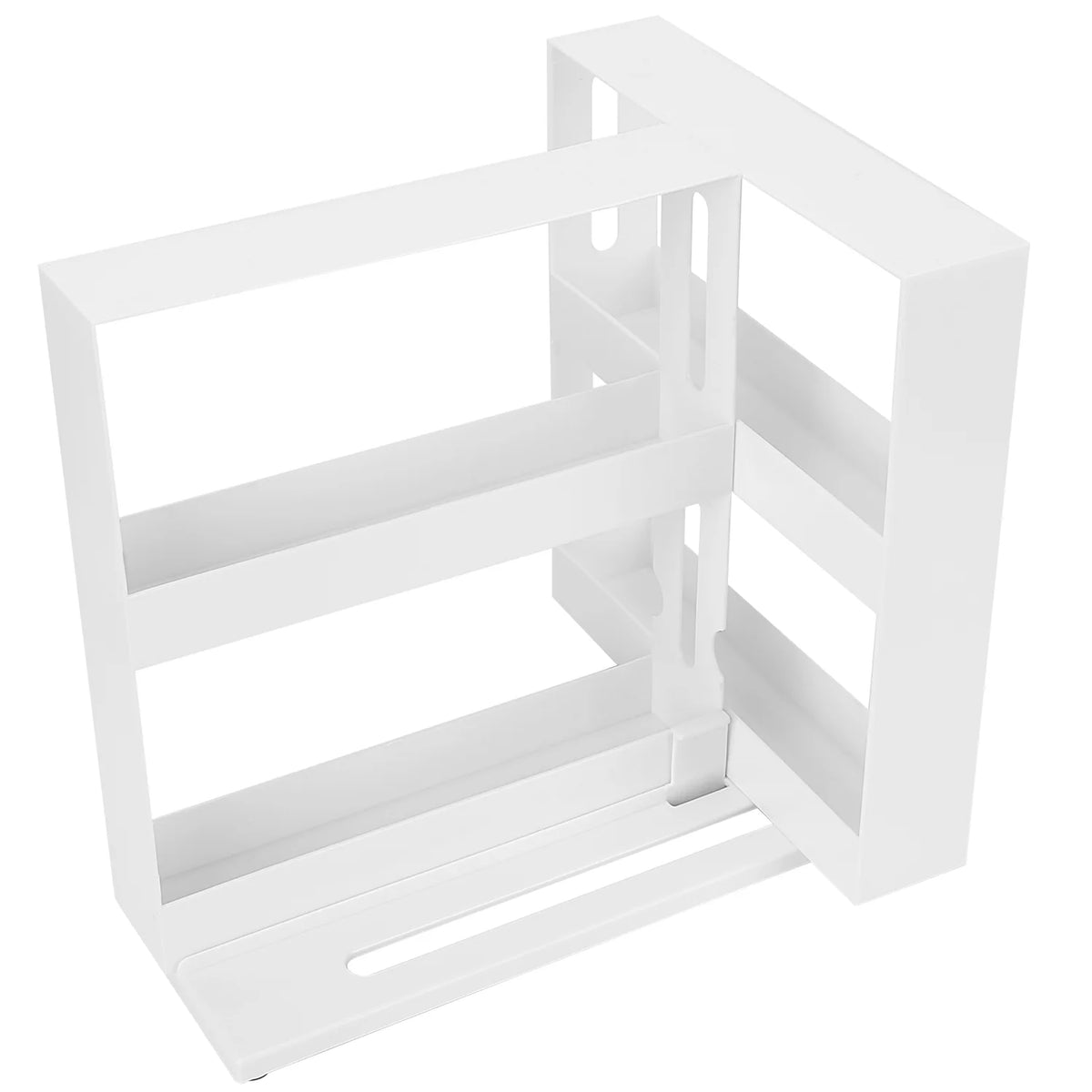 1Pc Swivel Cabinet Organizer Revolving Kitchen Rack Spice Organizer for Cabinet Condiment Holder Shelf