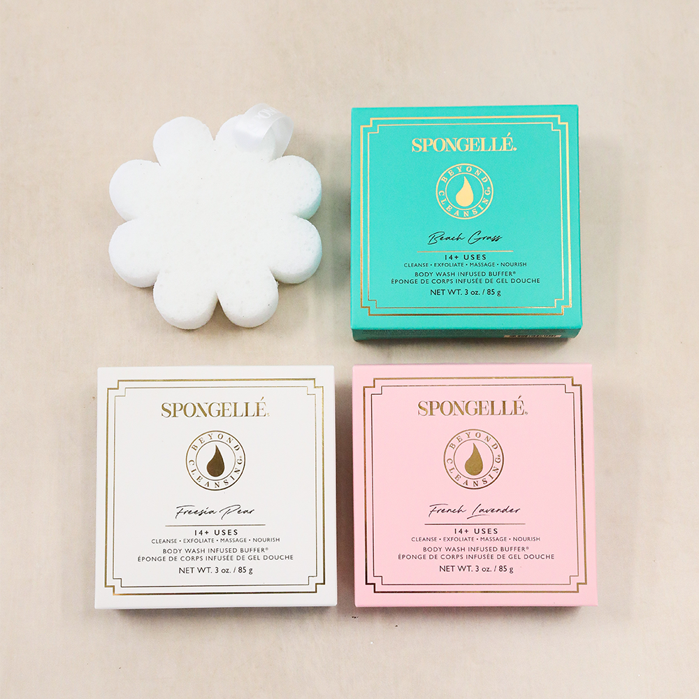 Spongellé Fresh Boxed Flower Gift Set | 3 Body Wash Buffers