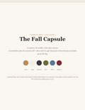 The Fall Capsule: 12 Pieces, 30 Outfits (Digital Style Guide for Women 40+)